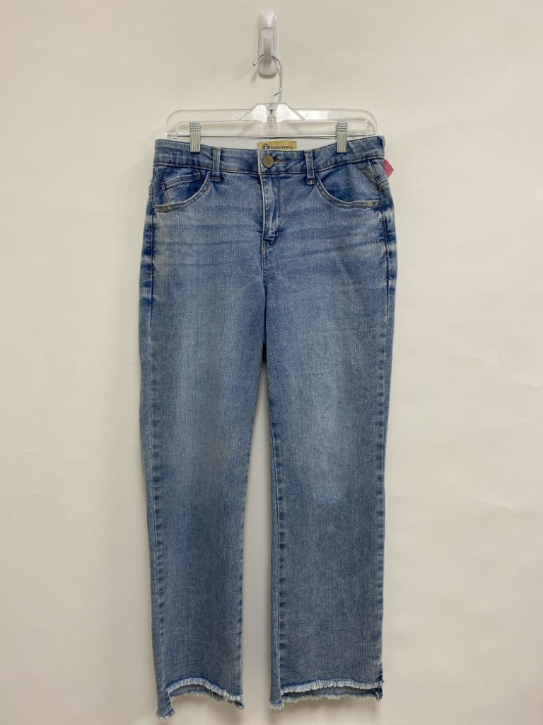 Democracy Size 8 Blue Faded Denim Fringe Ladies Jeans