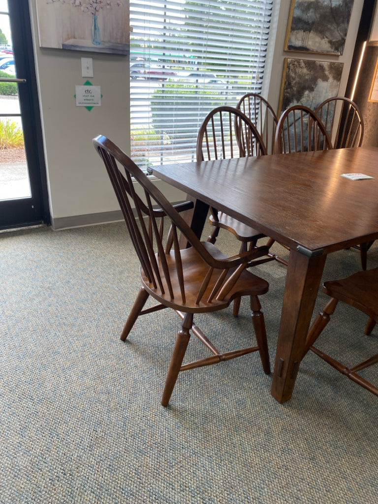 Dark Brown Dining Table and Chairs