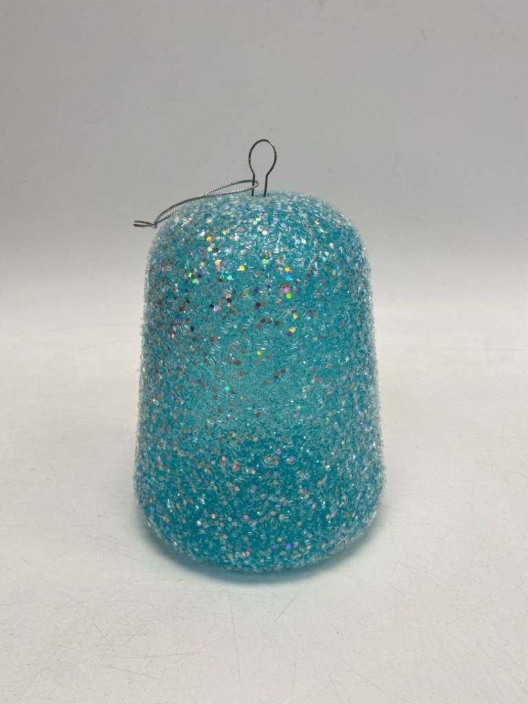 Aqua Glitter Ornaments