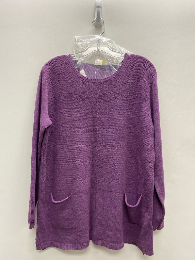 NWT Parkhurst Size XS Purple Pocket(s) Ladies Sweater