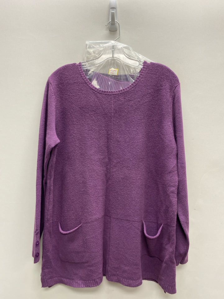 NWT Parkhurst Size XS Purple Pocket(s) Ladies Sweater