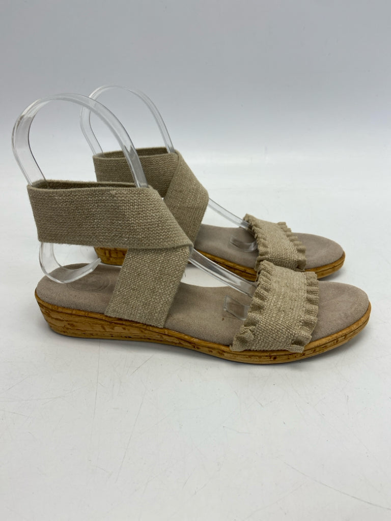 Charleston Shoe Co  Size 7 Brown Ruffles Sandals