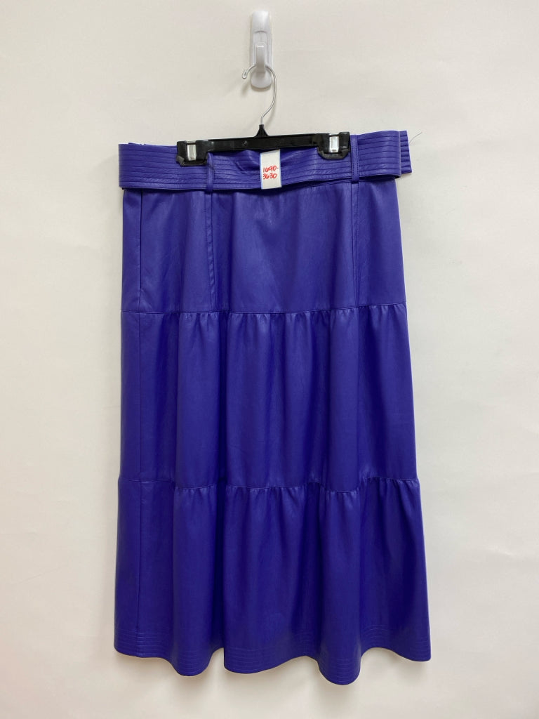 Marie Oliver Size 6 Purple Faux Leather Ladies Skirt