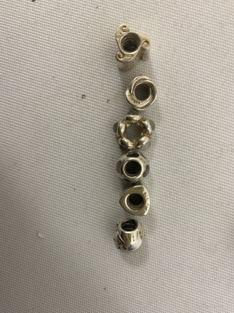 Pandora Silver Multi Color Shapes Bracelet