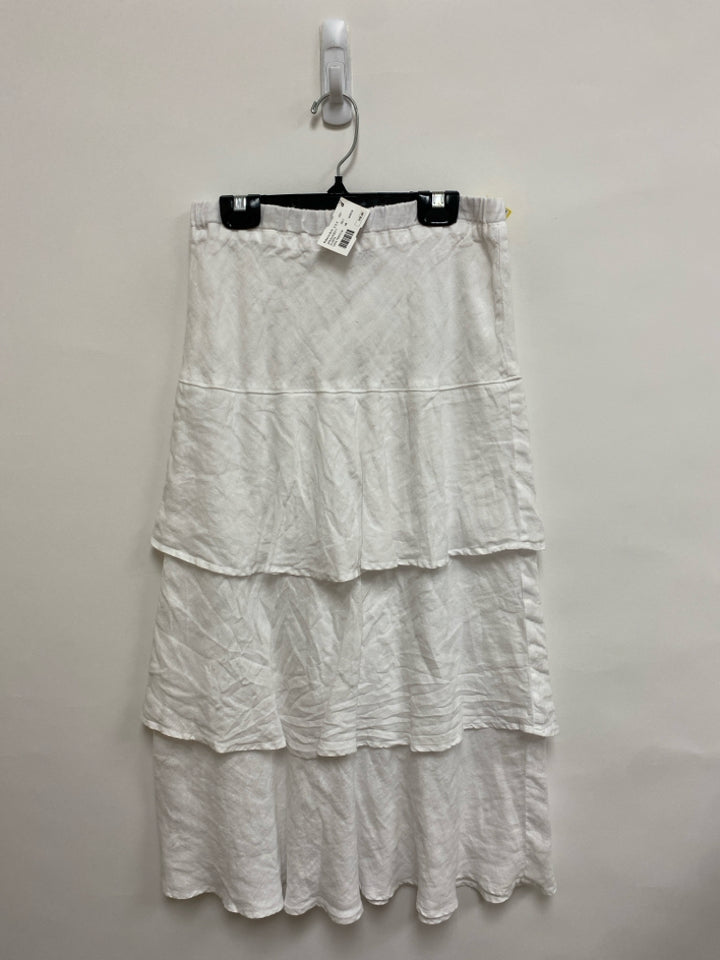 NWT WILT Size XS White Tiered Linen Ladies Skirt