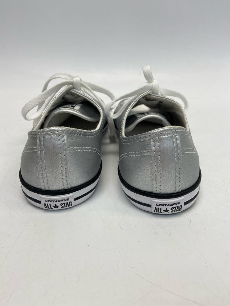 NWOT Converse  Size 8 Silver Lace-up Sneakers