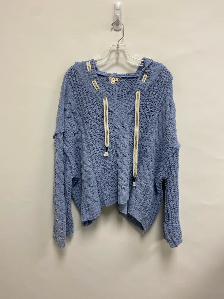 POL Size M Pale Blue Hooded Ladies Sweater