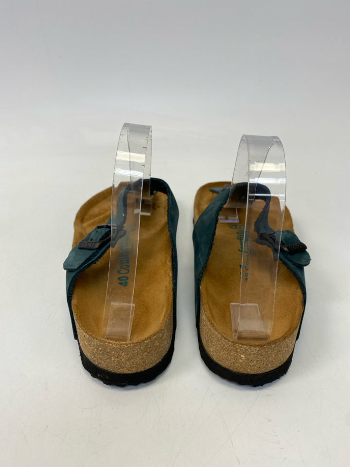 Size 40 Dark Teal Green Sandals