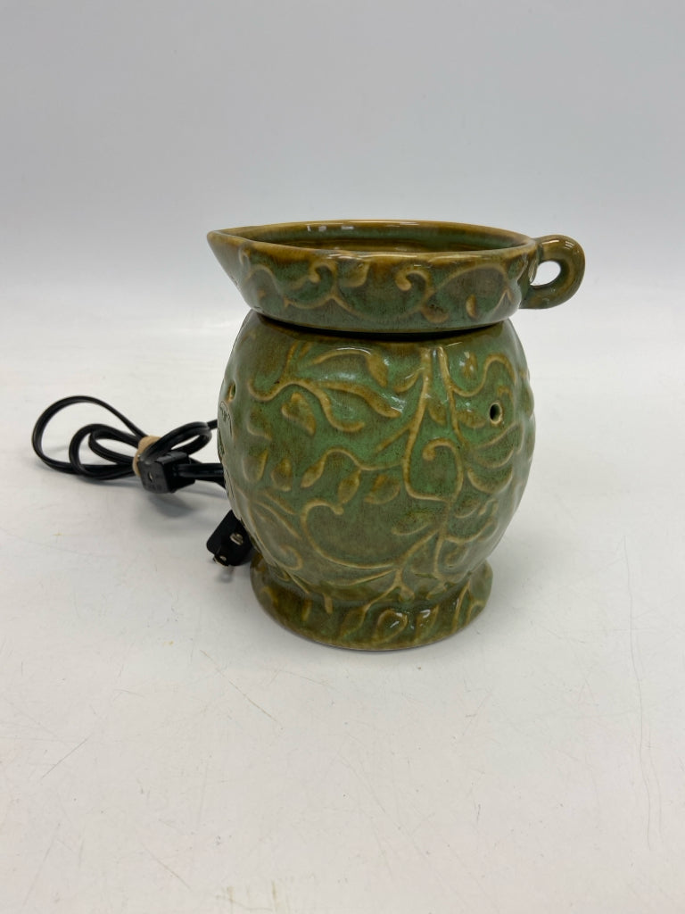 Scentsy Green Ceramic Candle