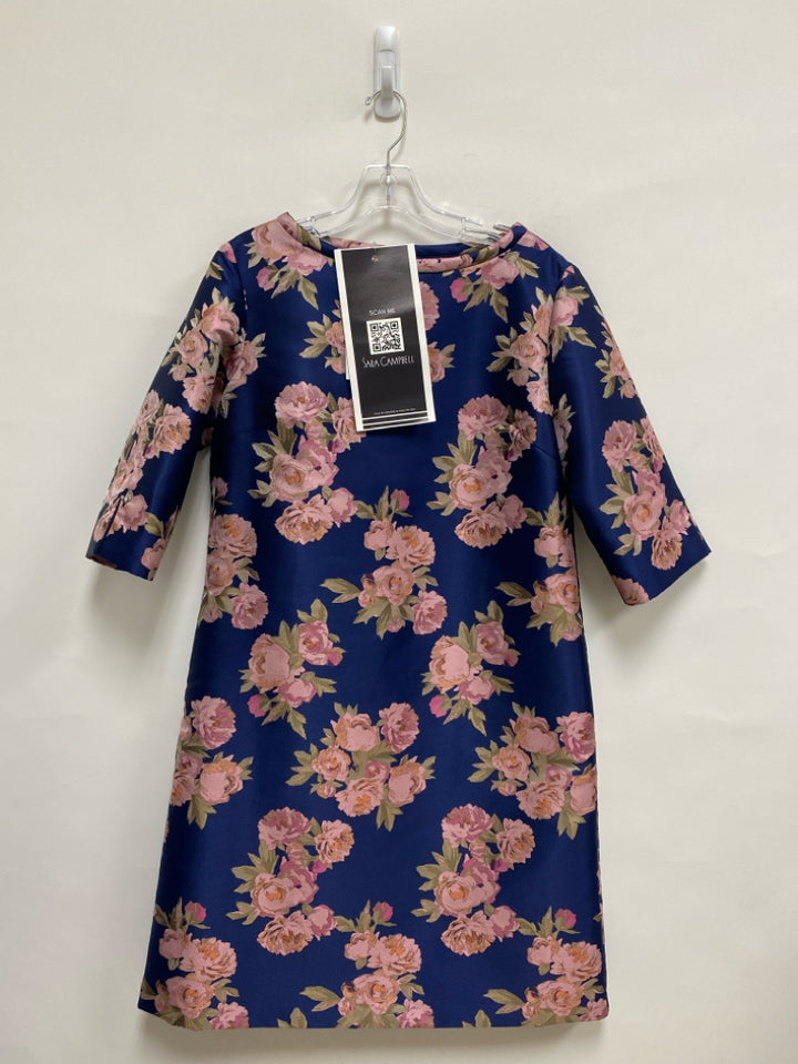 NWT Size 10 Navy Pink Floral Ladies Dress