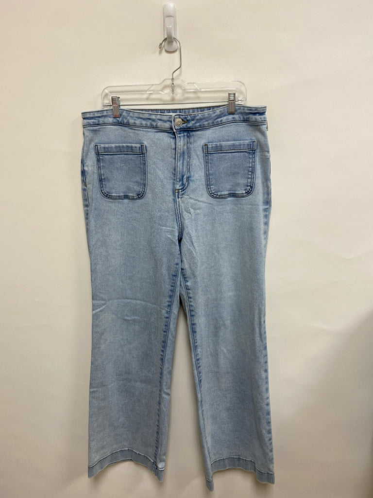 Lauren Conrad  SIZE  16 Pale Blue Wide Leg Plus Size Jeans