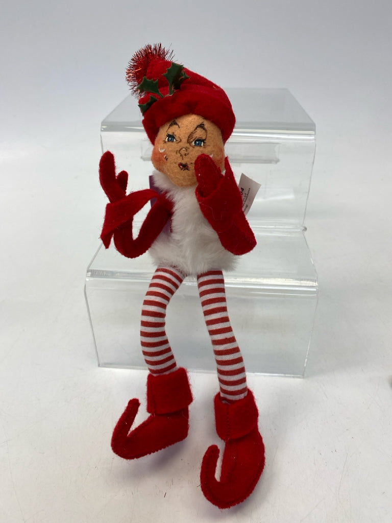 Annalee Red White Striped Christmas