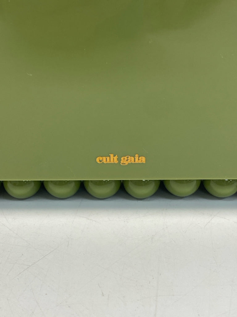 cult gaia Green Beaded Acrylic Handbag