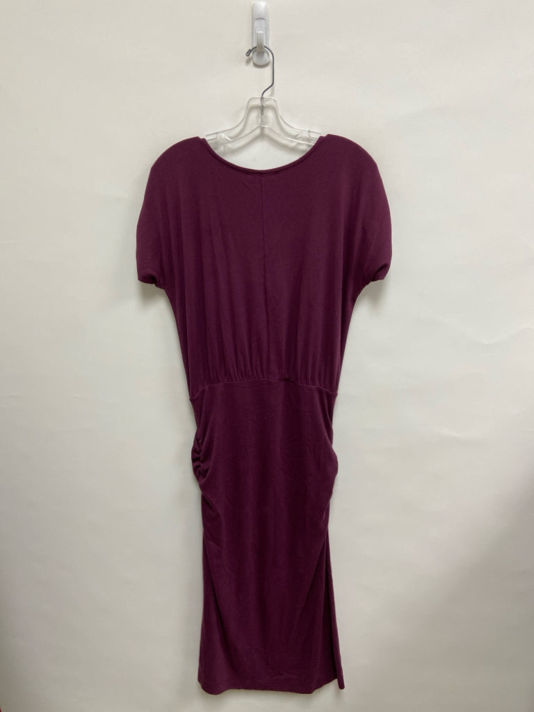 Michael Stars Size M Plum Ribbed Short Sleeve Ladies Dress