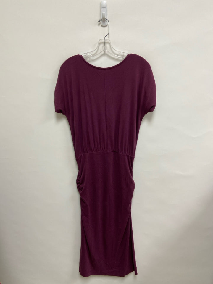 Michael Stars Size M Plum Ribbed Short Sleeve Ladies Dress