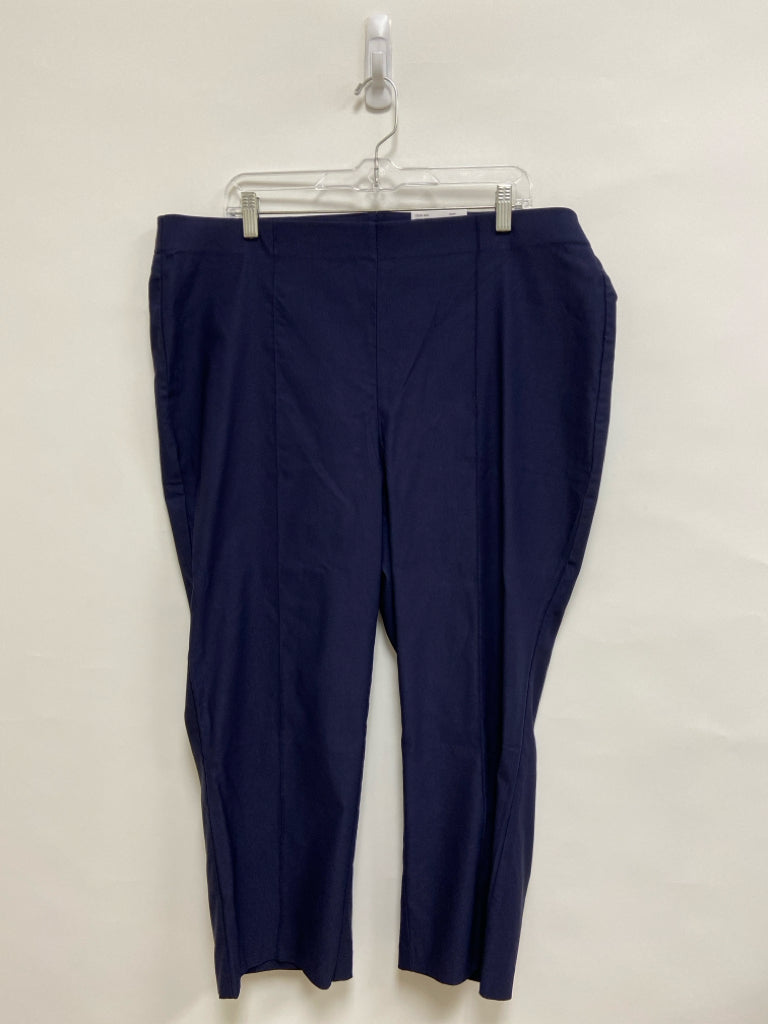 NWT Rafaella  SIZE  18W Navy Pull-on Plus Size Pants