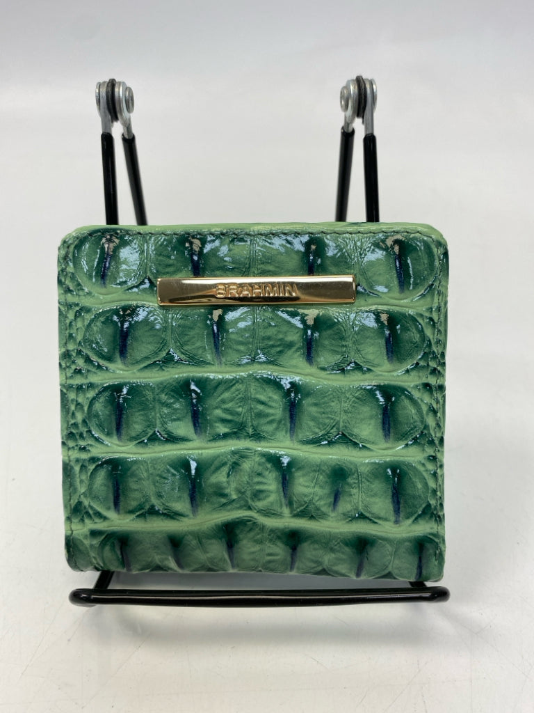 Brahmin Green Embossed Wallet
