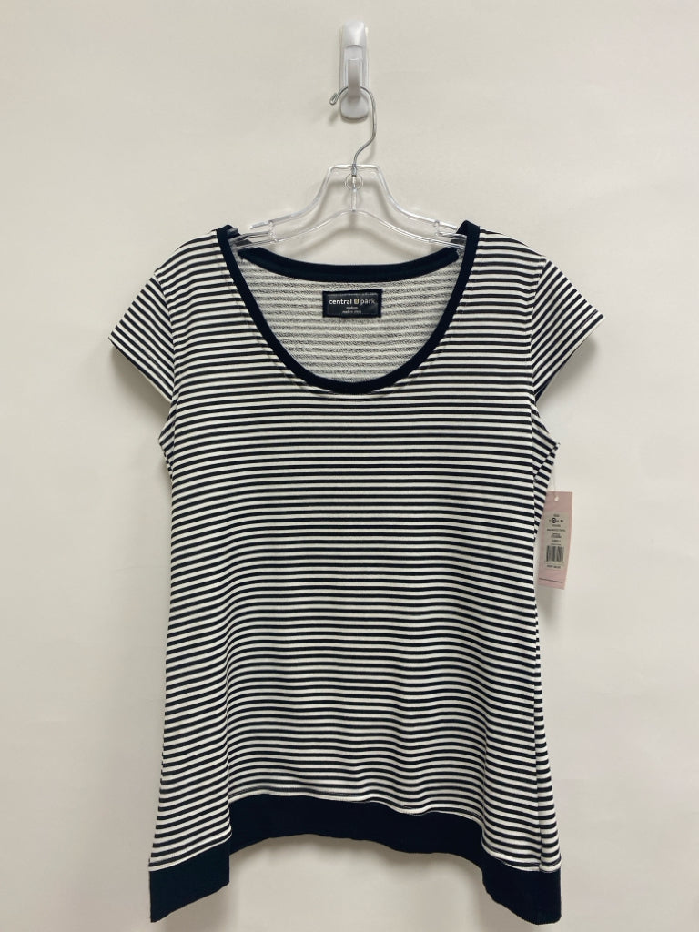 NWT Size M Black/White Stripes Ladies Top