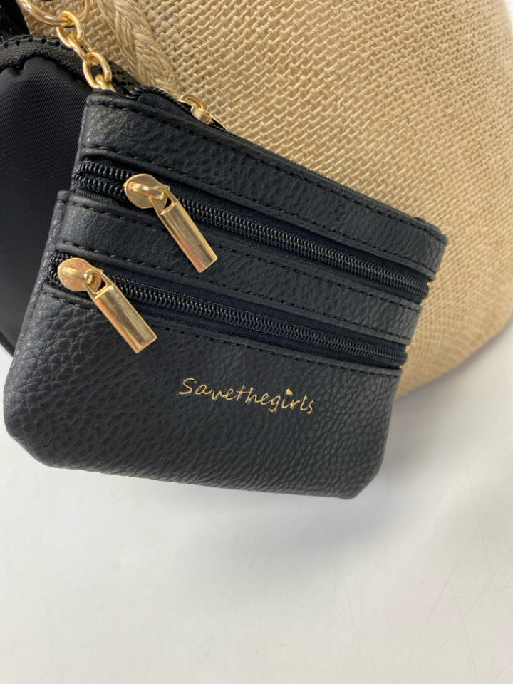 Save The Girls Black Crossbody