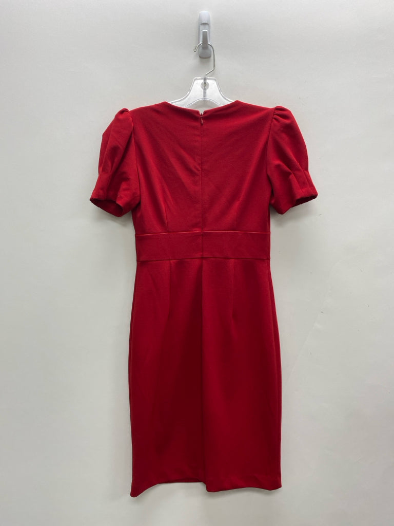 DKNY Size 2 Red V Neck Ladies Dress