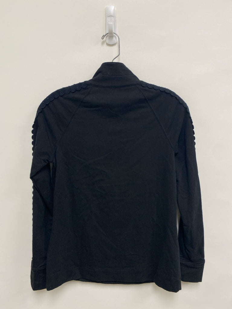 LILLY PULITZER Size XS Black Lace Quarter Zip Ladies Pullover