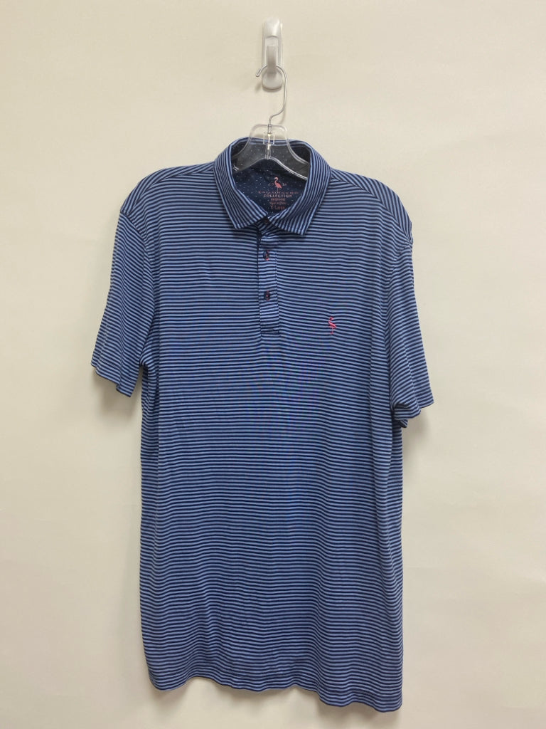 Size XL Navy/Blue Stripes Polo Men&