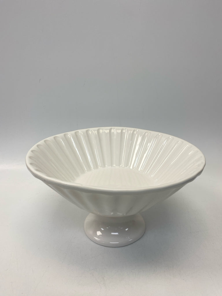 White Ribbed Ceramic Bowl(s)