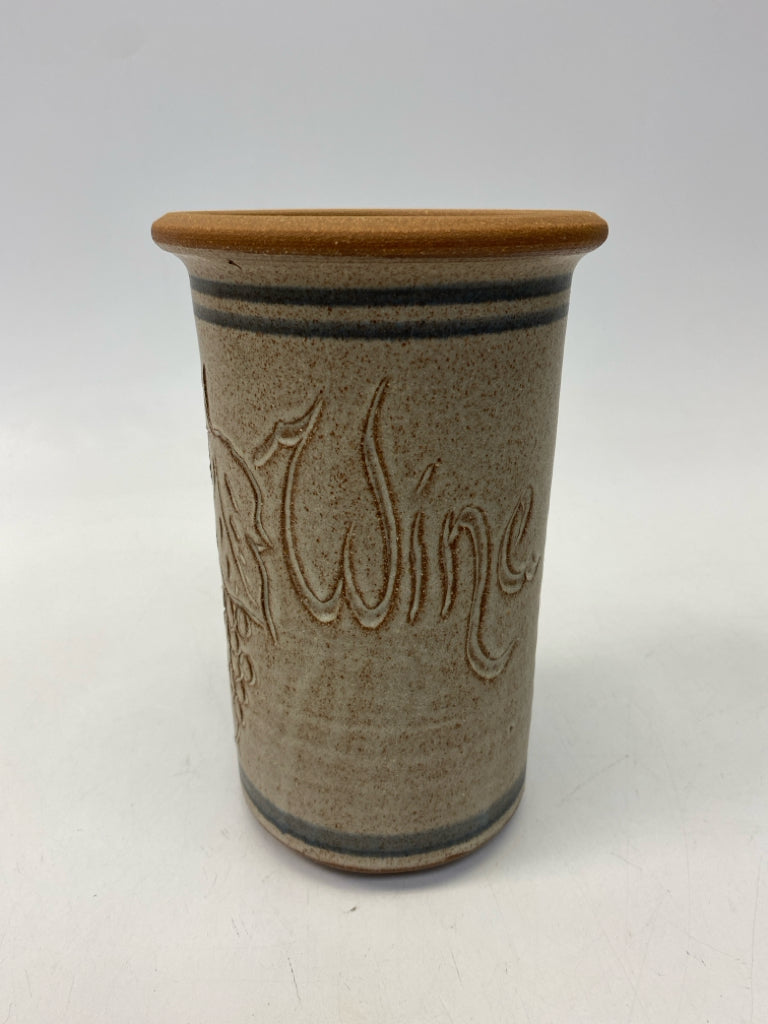 Gray/Blue Terra Cotta Grapes Pottery Barware