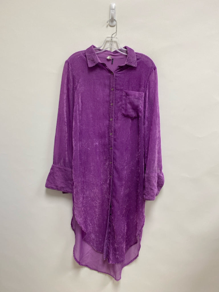 Akemi + Kin Size L Purple Texture Velvet Ladies Jacket