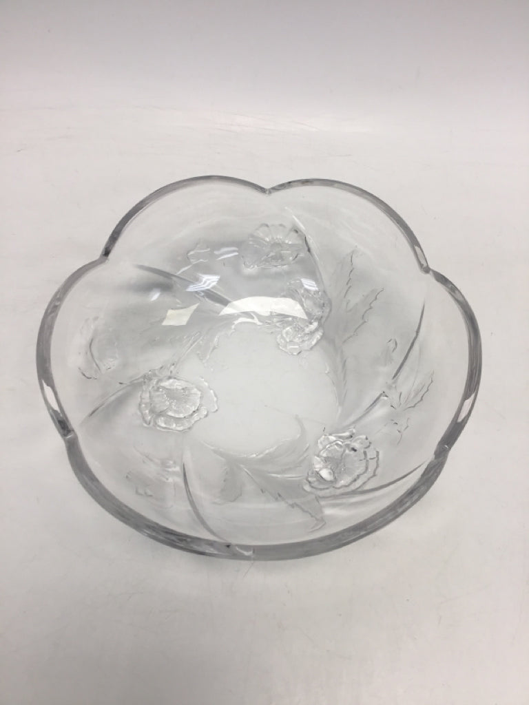 Clear Flowers Glass Bowl(s)