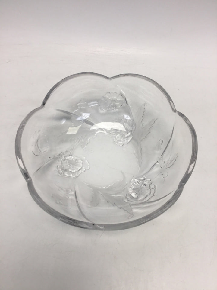 Clear Flowers Glass Bowl(s)