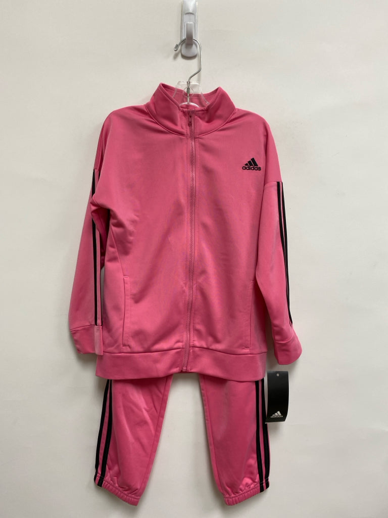 NWT Adidas SIZE 6X Pink Black Hooded Girl&