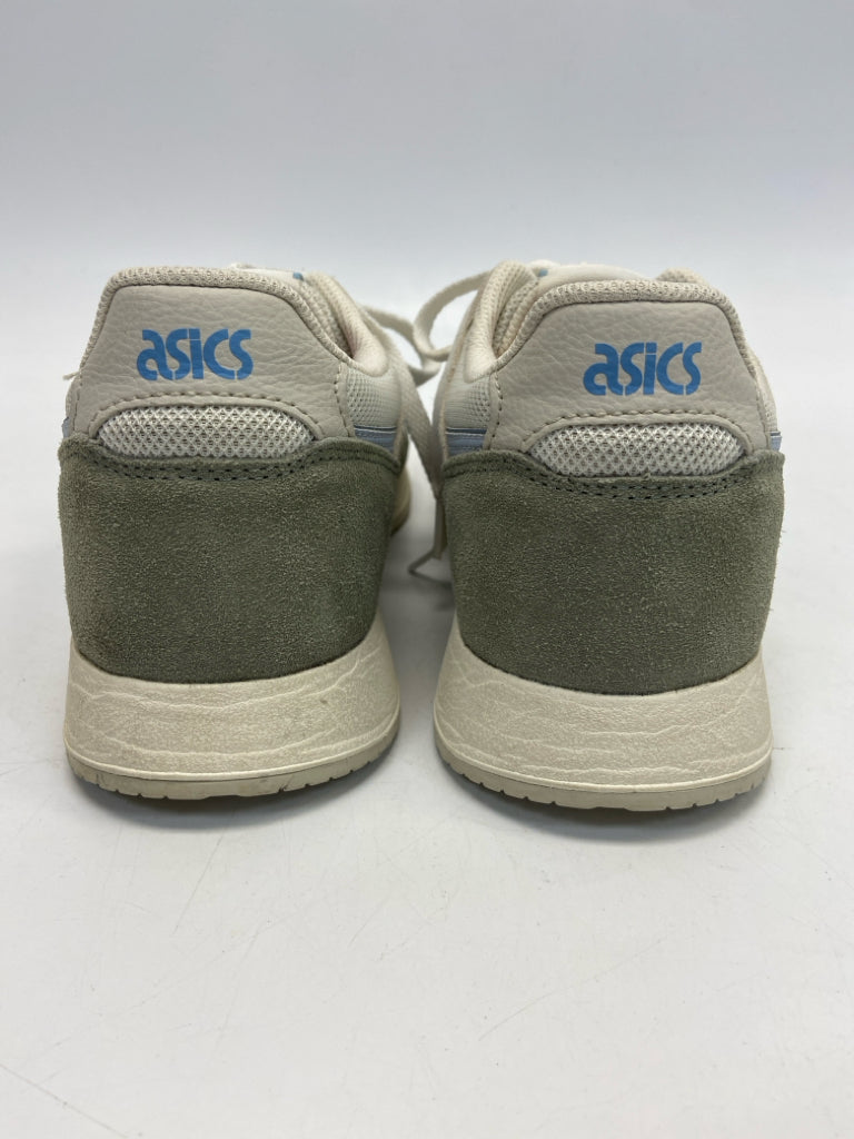 Asics  Size 9 Cream/Green Lace-up Sneakers