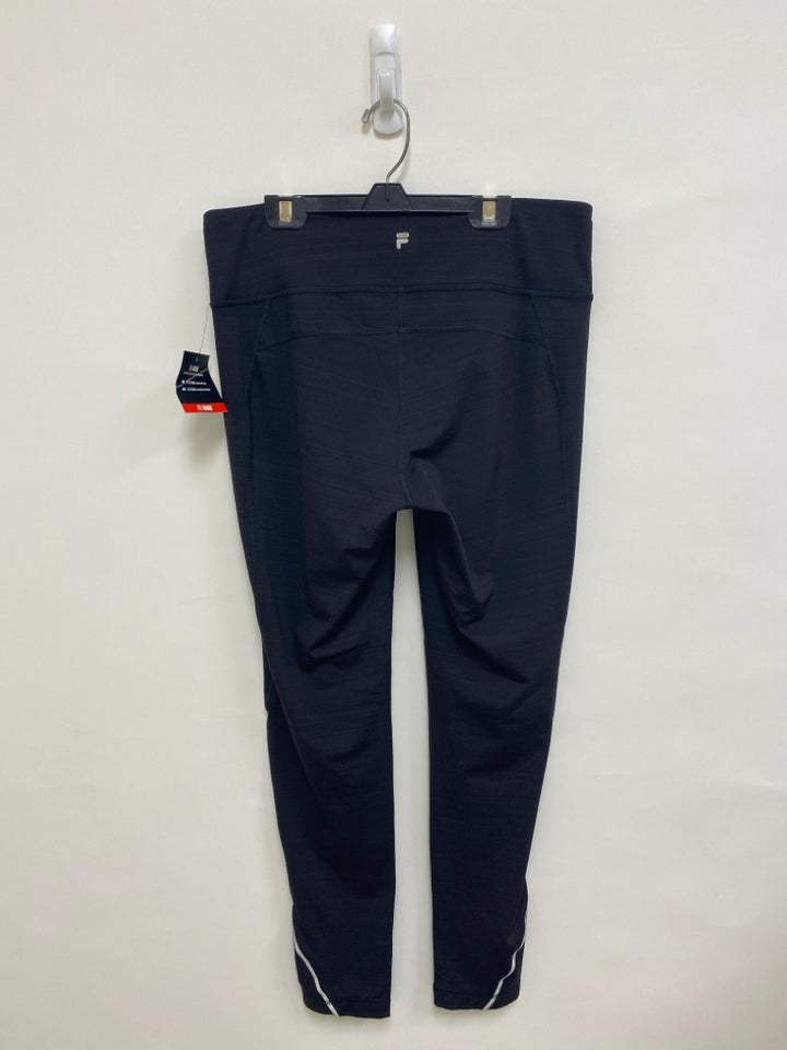 NWT Fila Size L Charcoal Streaked Athletic Leggings
