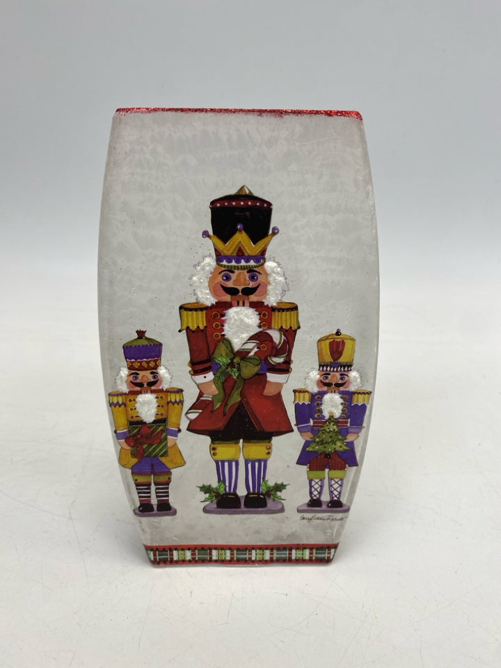 Frosted Red/Multi Nutcracker Christmas