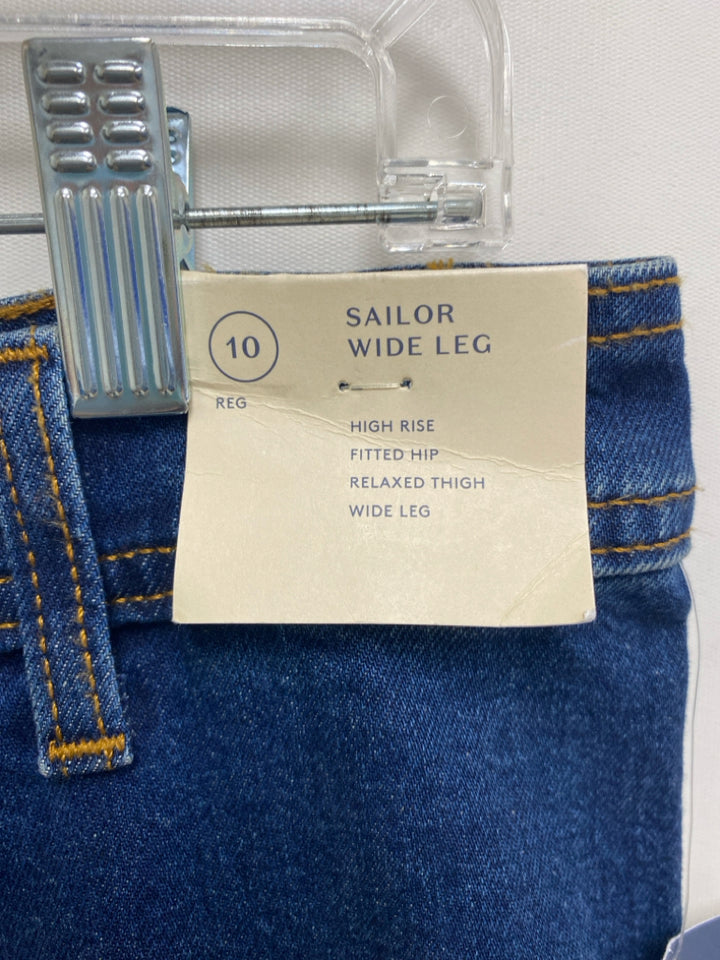 NWT Universal Thread Size 10R Blue Wide Leg Ladies Jeans