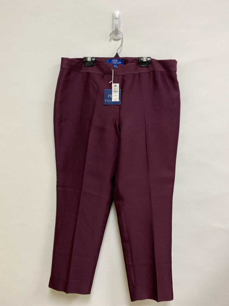 NWT Talbots Size 12P Burgundy Petite Pants