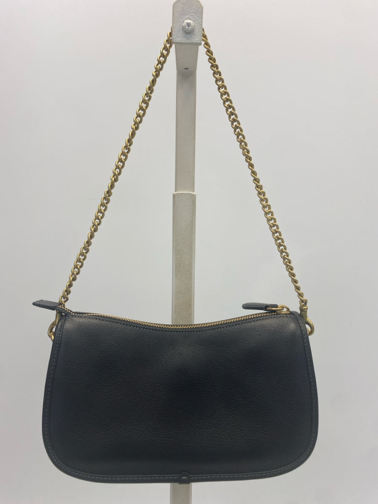 Coach Black Brass Twin Turnlock Waverly Bag w/3 Straps CDZ20
