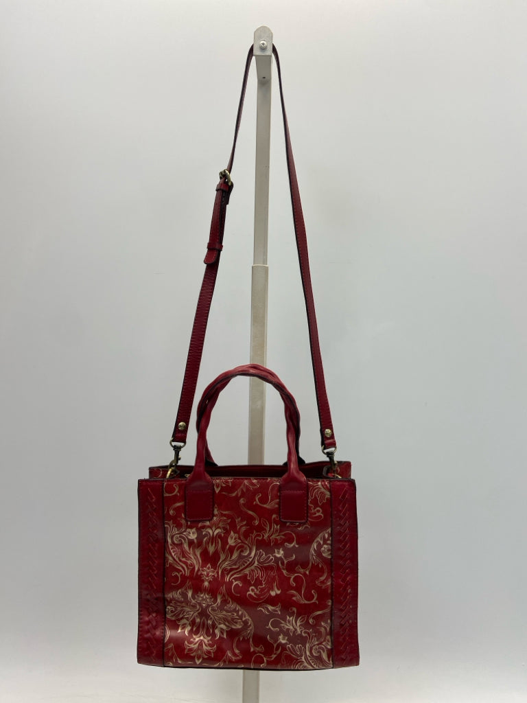 Patricia Nash Dark Red Gold Handbag