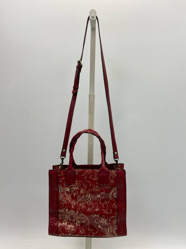 Patricia Nash Dark Red Gold Handbag
