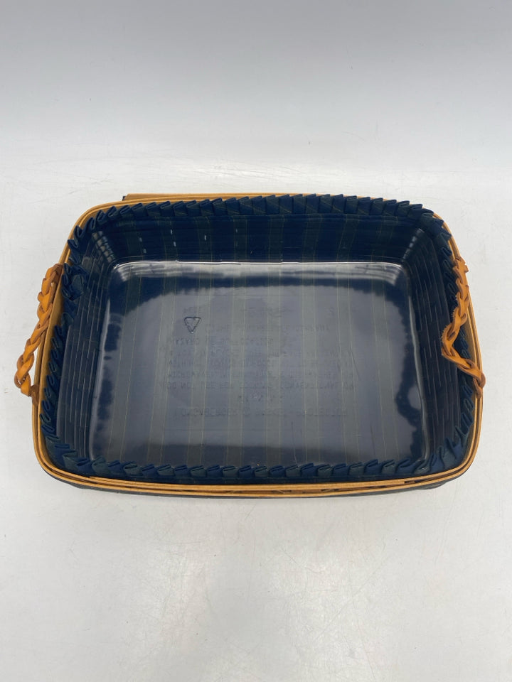 Longaberger Brown Green/Blue Basket