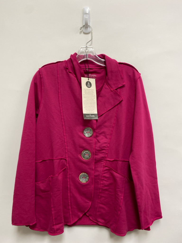 NWT Neon Buddha Size M Dark Fuchsia Button Up Ladies Jacket