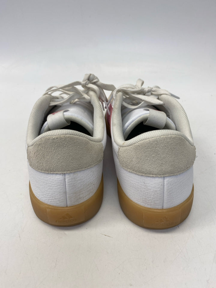 Adidas US Shoe Size 9 Wht/Cream Pink Lace-up Sneakers