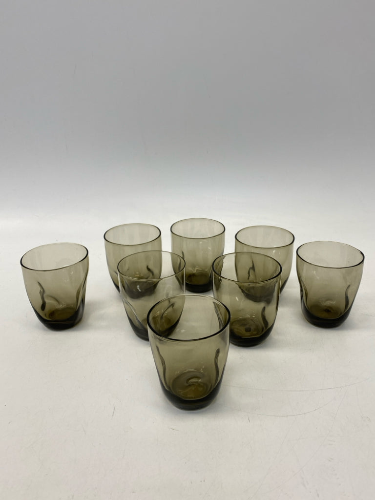 Brown Pinched Glassware