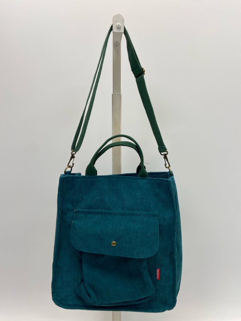Teal Green Ribbed Handbag