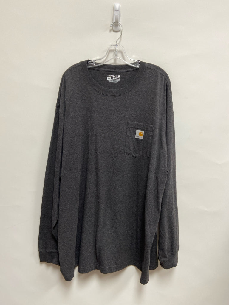 Carhartt Size 3X Charcoal Long Sleeve Tee Men&