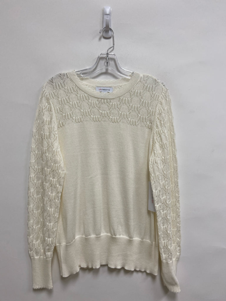 Liz Claiborne Size L White Lace Ladies Sweater
