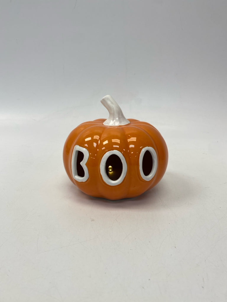Orange White Ceramic Halloween