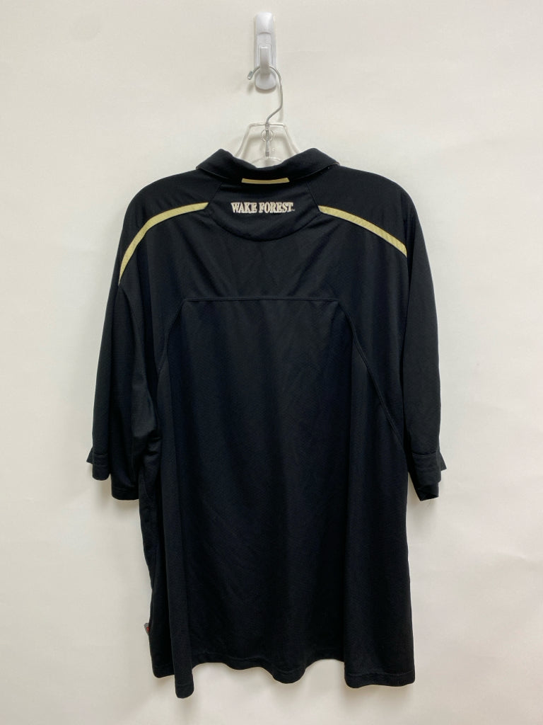 Nike Size XXL Black Gold Wake Forest Polo Men&