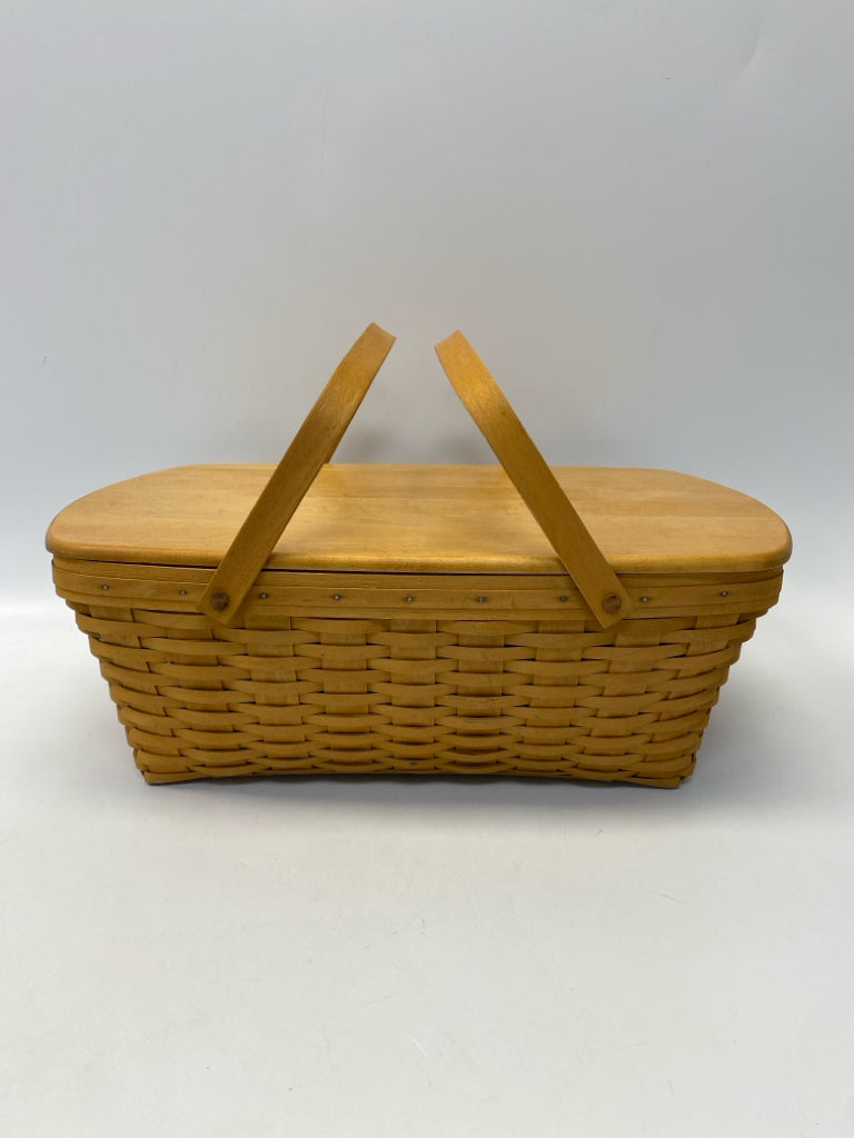 Longaberger Brown Woven Wood Basket